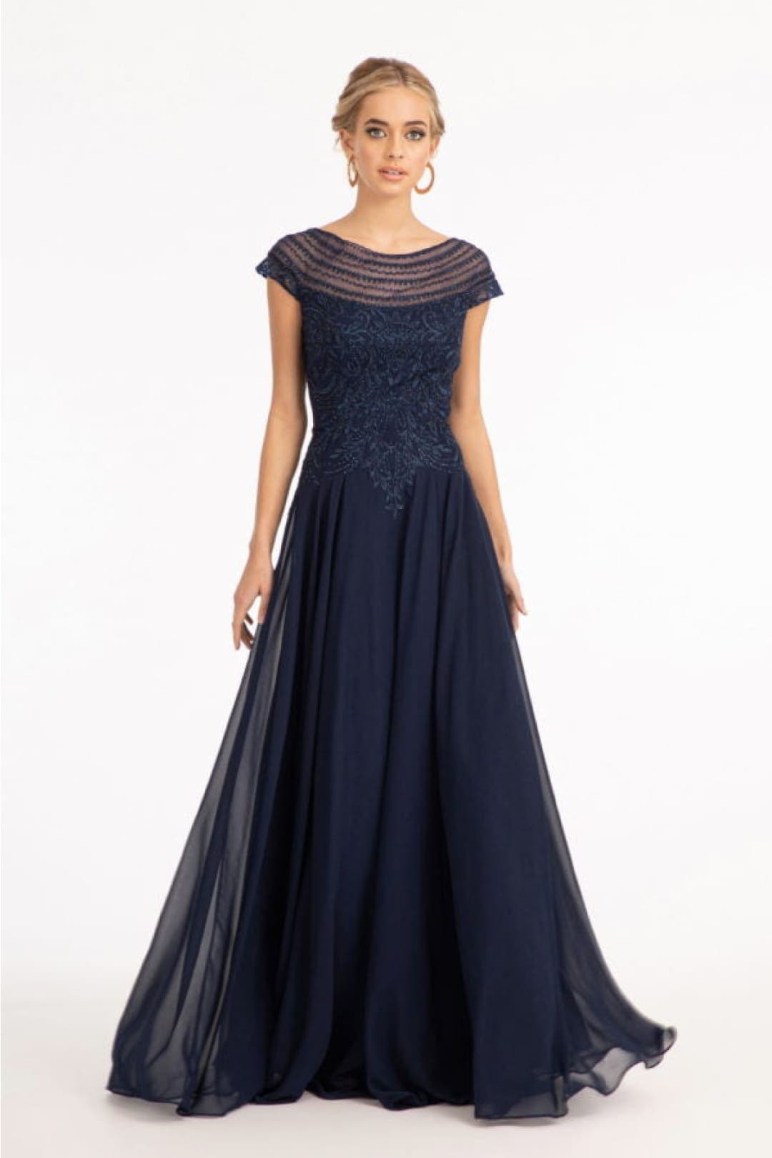 Embellished Chiffon Gown by Elizabeth KGL3065