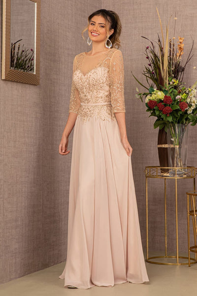 Embroidered A-line Dress by Elizabeth KGL3066