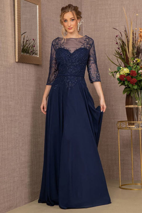 Embroidered A-line Dress by Elizabeth KGL3066