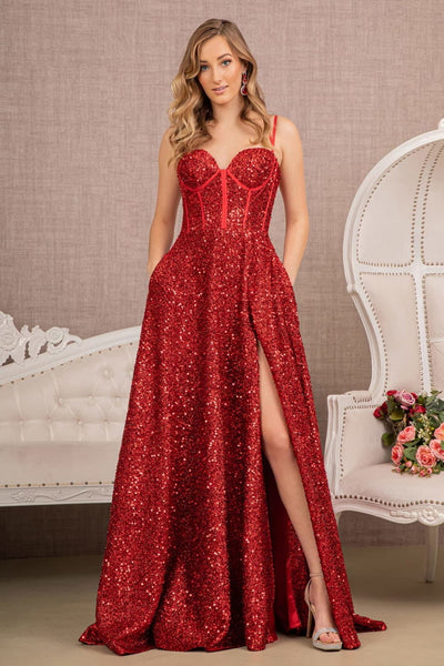 Sequin Corset Evening Dress by Elizabeth K GL3132