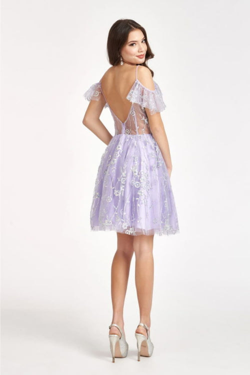 Embellished Cold Shoulder Dress by Elizabeth KGS1996