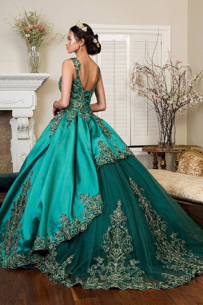 Embroidered Satin Ball Gown by Elizabeth KGL1930