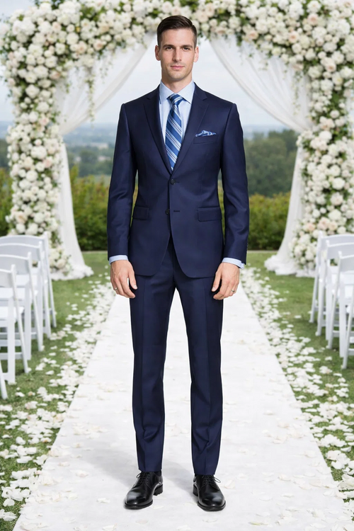 ENZO 150’s Super Wool 2-Button Suits in 6 Solid Colors by Usamensoutlet