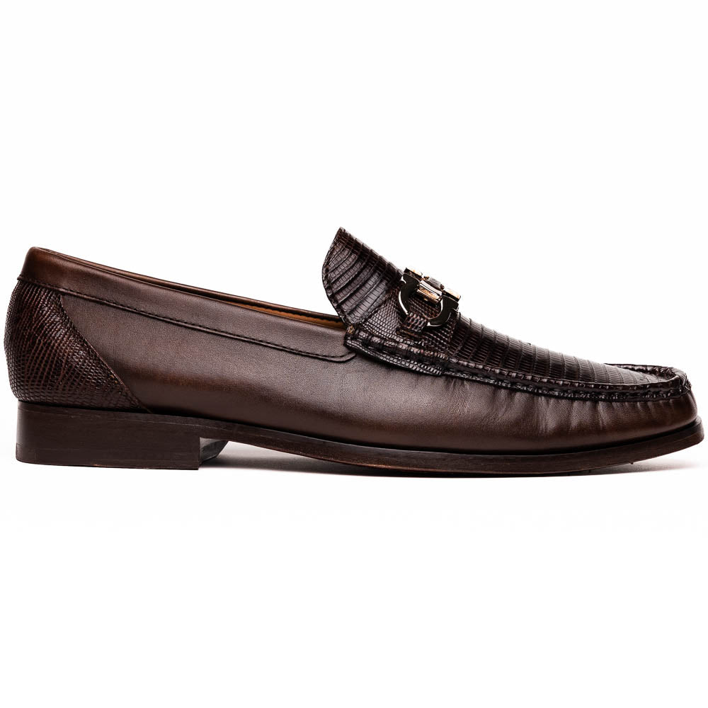 Marco Di Milano Enzo Lizard Bit Loafers Brown