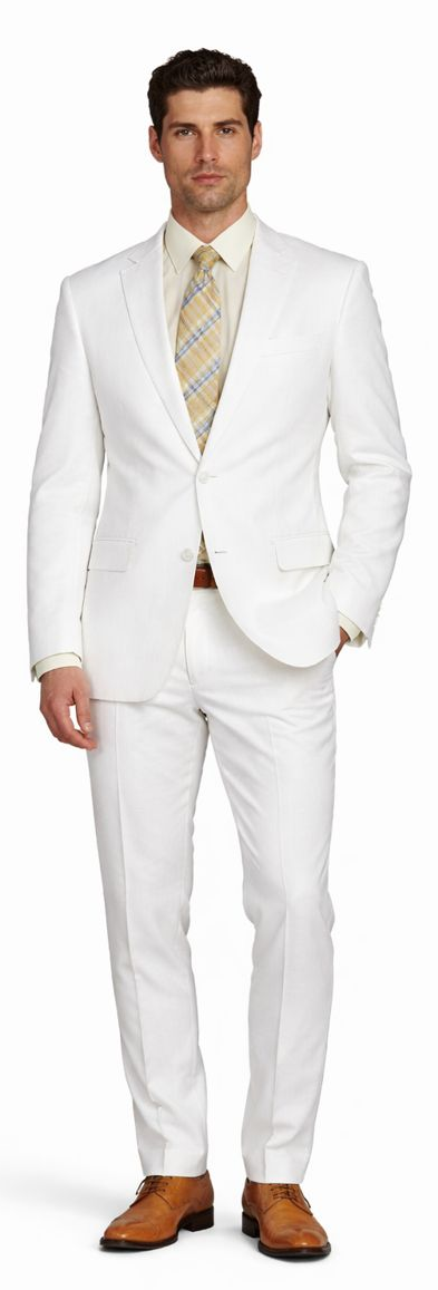 Enzo White, Khaki or Blue Linen Suits/ Free Shipping by Usamensoutlet