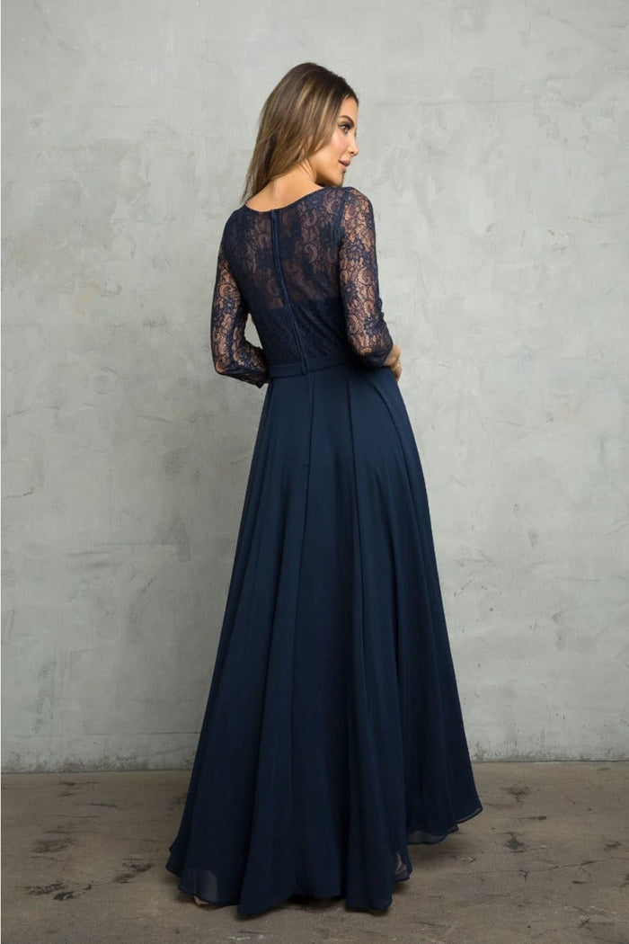 Eva USA 3227 A-Line Lace Detailed Mother of the Bride Gown