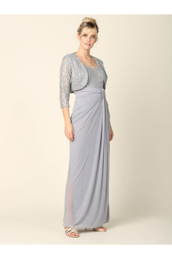 Eva USA 3406 Mother of the Bride Sweetheart 2 Pc Chiffon Bolero Dress