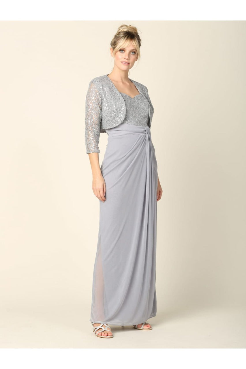 Eva USA 3406 Mother of the Bride Sweetheart 2 Pc Chiffon Bolero Dress