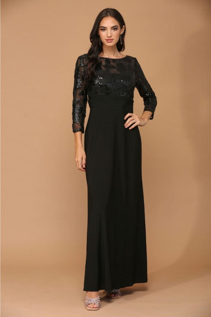 Eva USA 3453 Mother of the Bride Lace Long Formal Gown