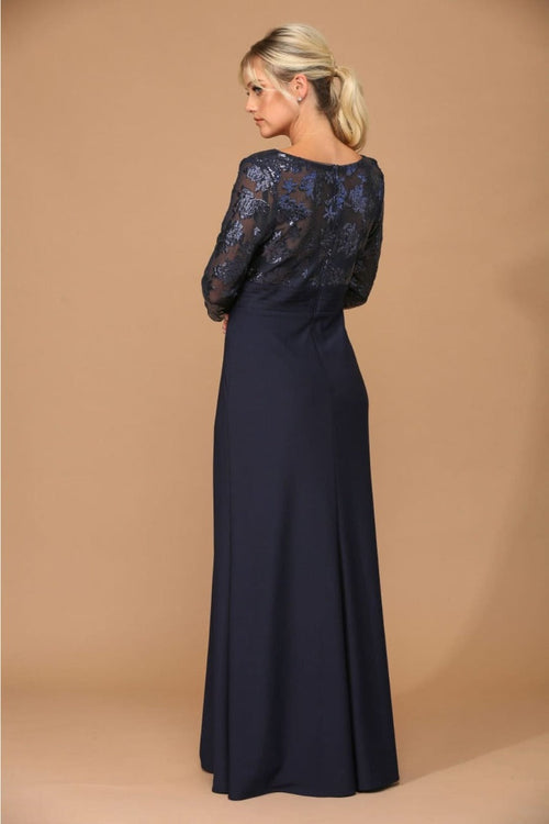 Eva USA 3453 Mother of the Bride Lace Long Formal Gown