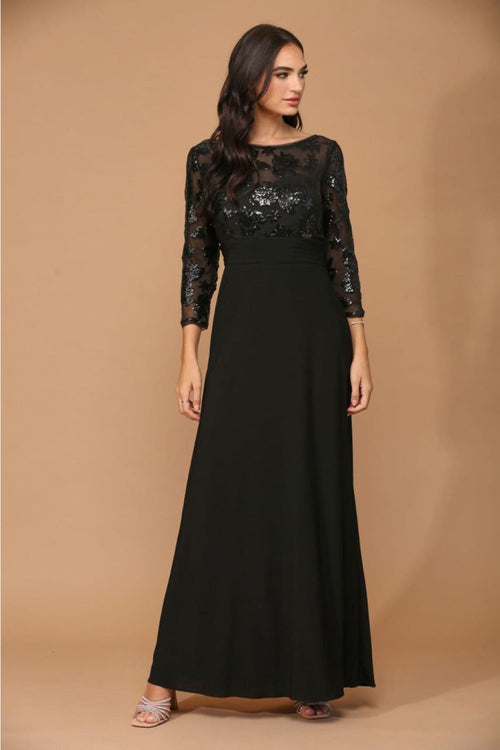Eva USA 3453 Mother of the Bride Lace Long Formal Gown