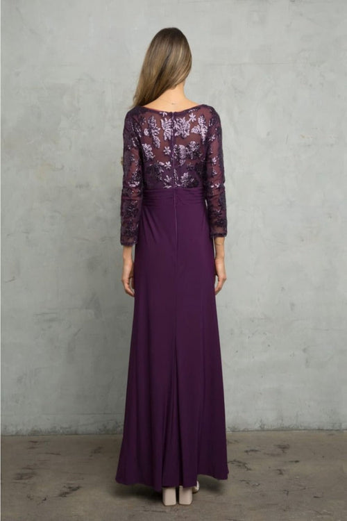 Eva USA 3453 Mother of the Bride Lace Long Formal Gown