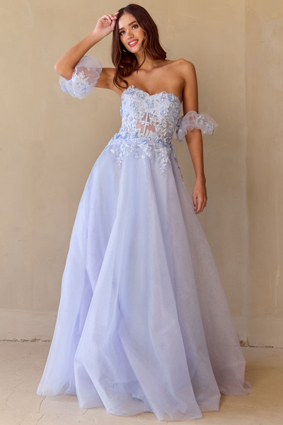 Evening Dress Beaded A-Line Long Pageant Gown By Amelia Couture 3041