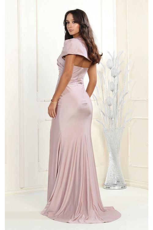 Long Stretchy Simple Evening Dress and Plus Size