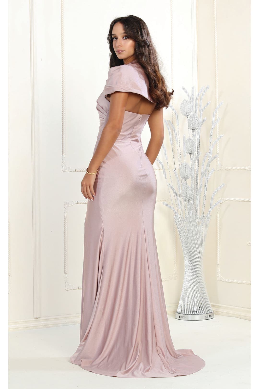 Long Stretchy Simple Evening Dress and Plus Size