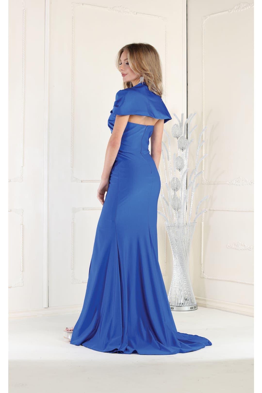 Long Stretchy Simple Evening Dress and Plus Size