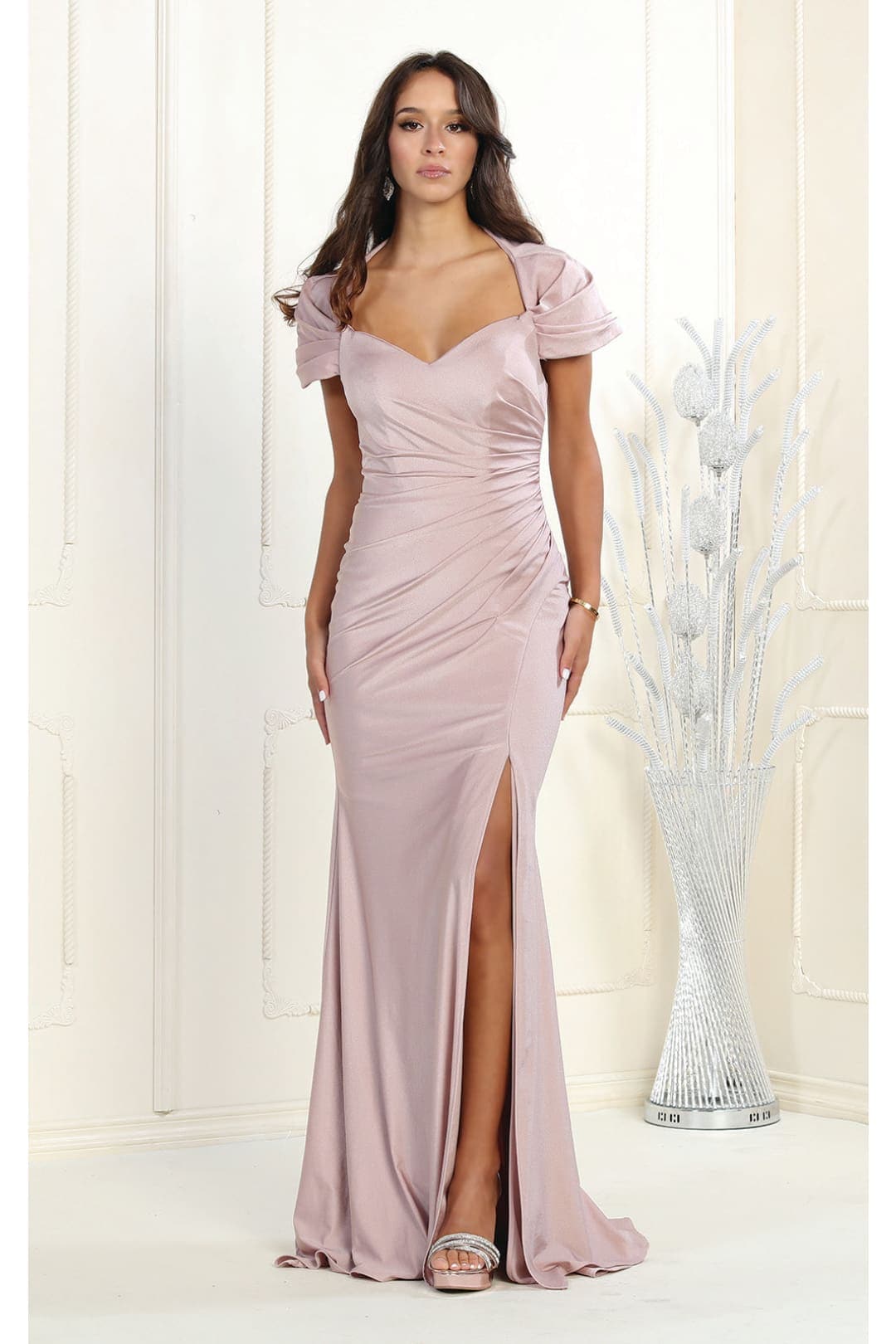 Long Stretchy Simple Evening Dress and Plus Size