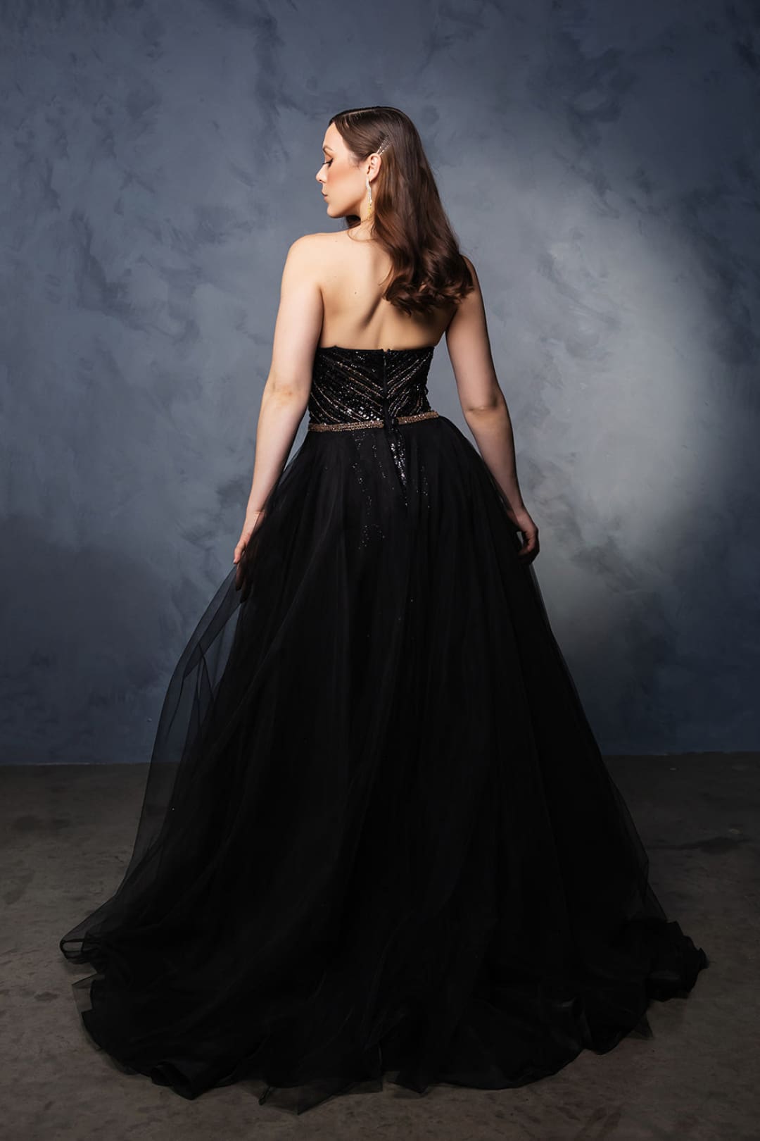 Black Plus Size Evening Dress - Long Formal Gown Royal Queen RQ8179B