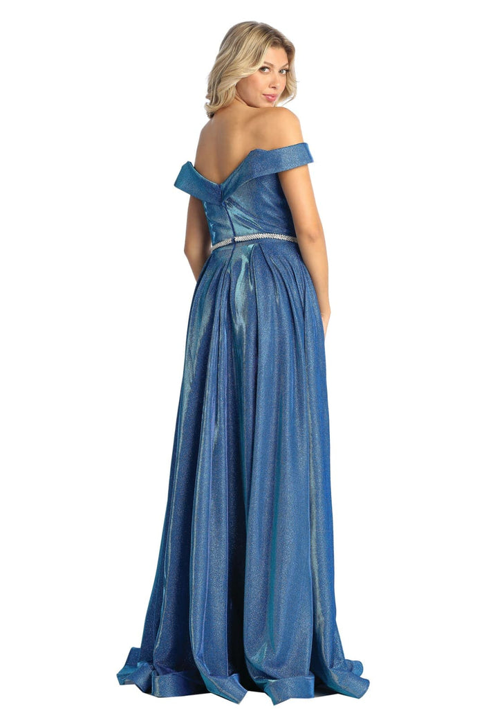 Evening Gown Pleated Long Formal Gown and Plus Size May Queen MQ1876