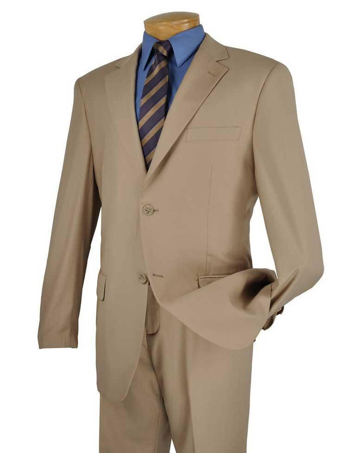 Executive 2 Piece Regular Fit Suit Color Beige by Vinci
