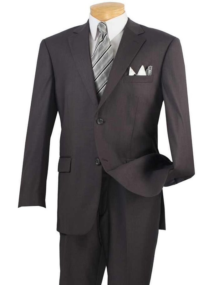 Executive 2 Piece Regular Fit Suit Color Heather Gray by Vinci