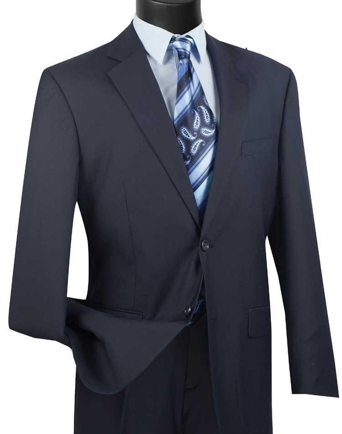 Executive 2 Piece Regular Fit Suit Color Navy by Vinci