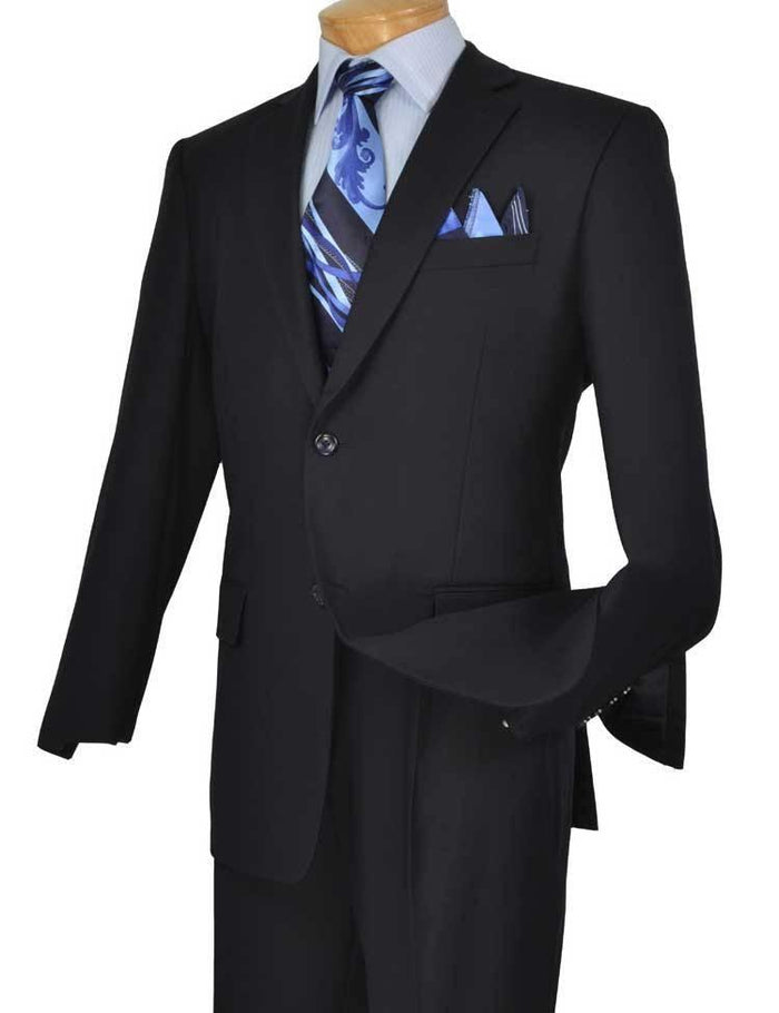 Executive Classic Fit Two Piece Suit Color Solid Navy by Vinci
