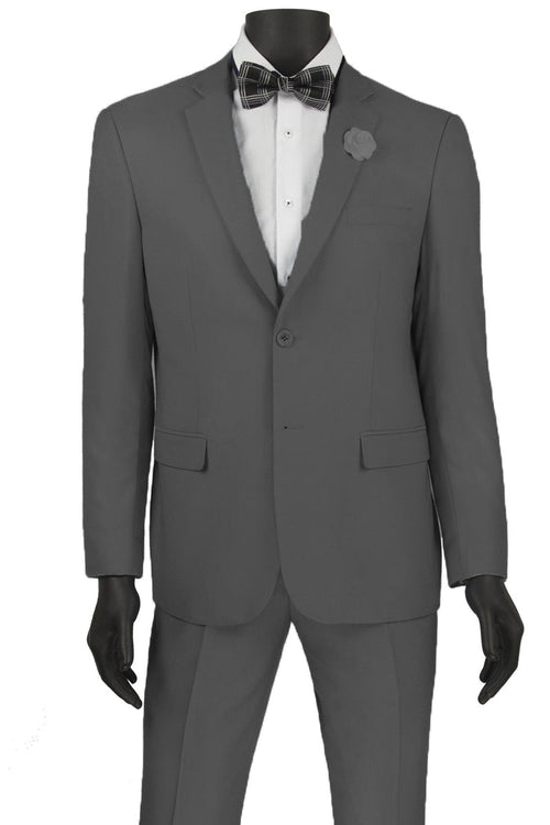 Mens Ultra Slim Fit Wool Feel Suit in Indigo by Vinci