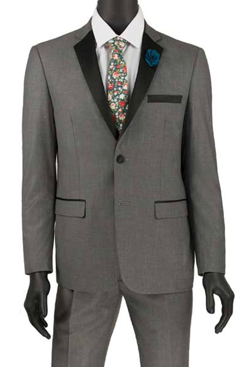 Mens Ultra Slim Fit Tuxedo in Blue by Vinci