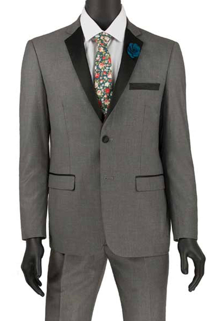 Mens Ultra Slim Fit Tuxedo in Blue by Vinci