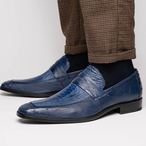 Marco Di Milano Fangio Denim Blue Leather Loafer