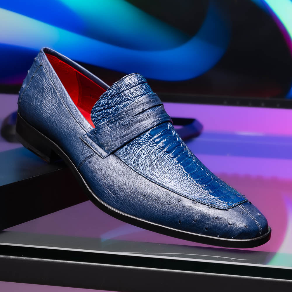 Marco Di Milano Fangio Denim Blue Leather Loafer