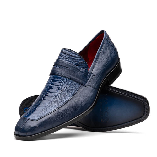 Marco Di Milano Fangio Denim Blue Leather Loafer