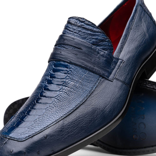 Marco Di Milano Fangio Denim Blue Leather Loafer