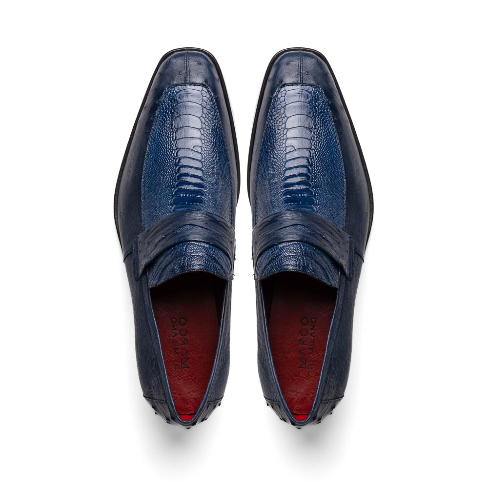Marco Di Milano Fangio Denim Blue Leather Loafer