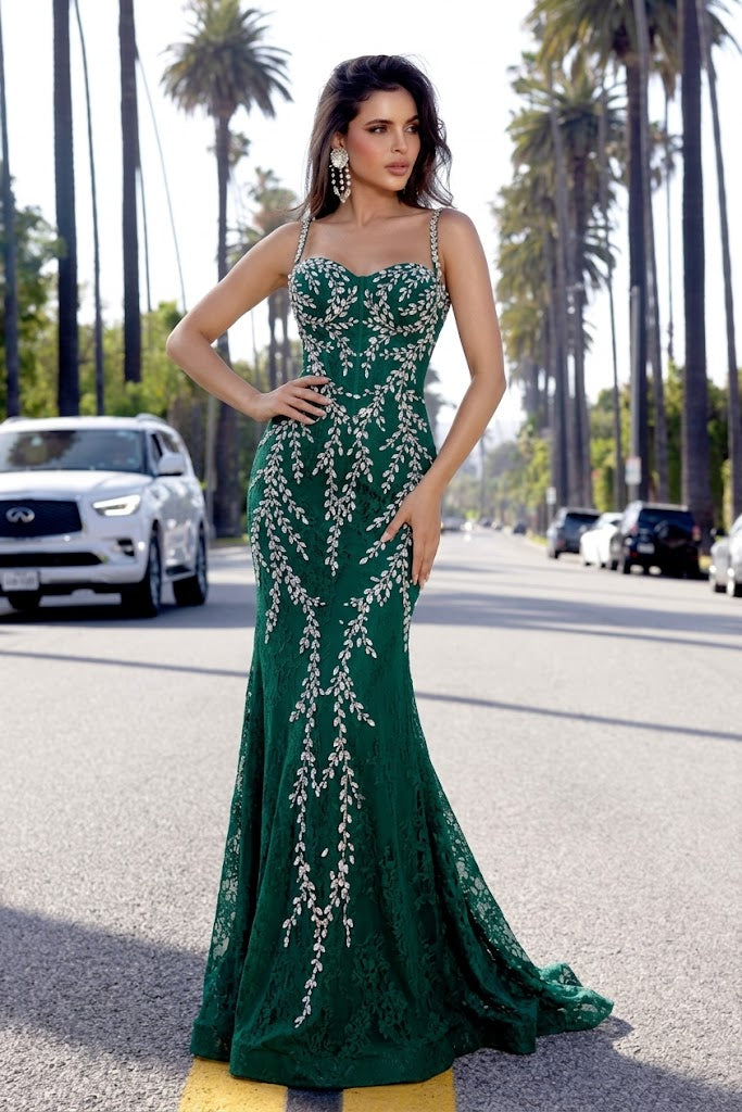 Portia and Scarlett PS25150 Embroidered Mermaid Prom Dress | Long Special Occasions Gown