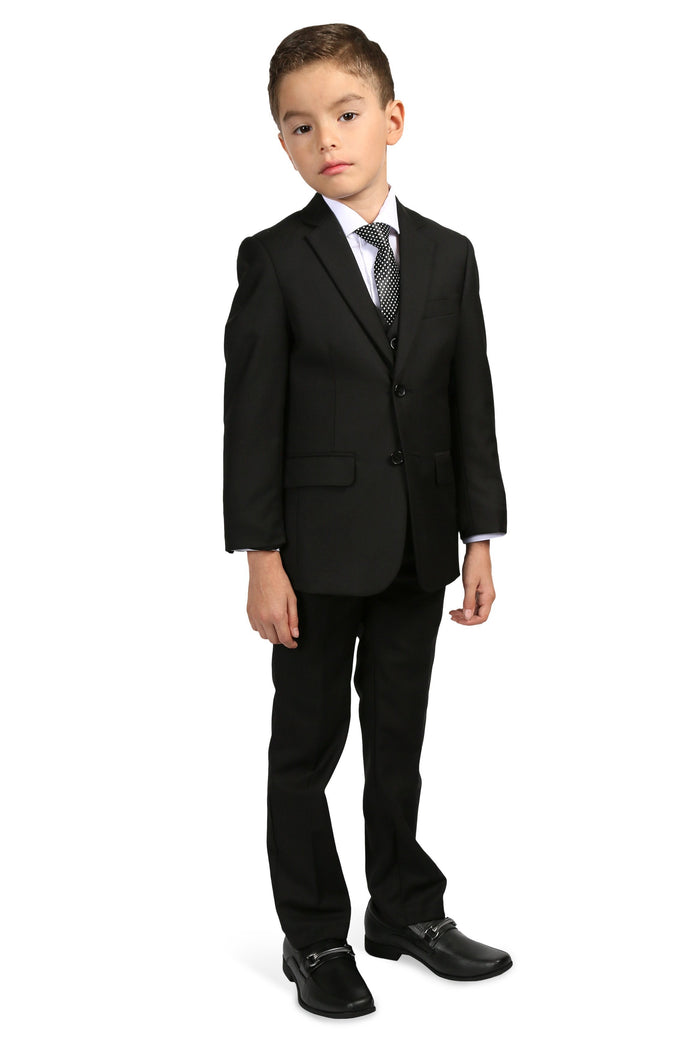 Jax Kids Black Suit 5-Piece Set by Ferrecci