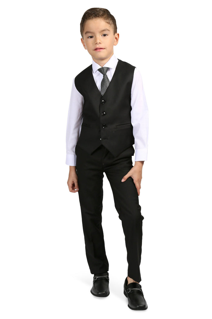 Jax Kids Black Suit 5-Piece Set by Ferrecci