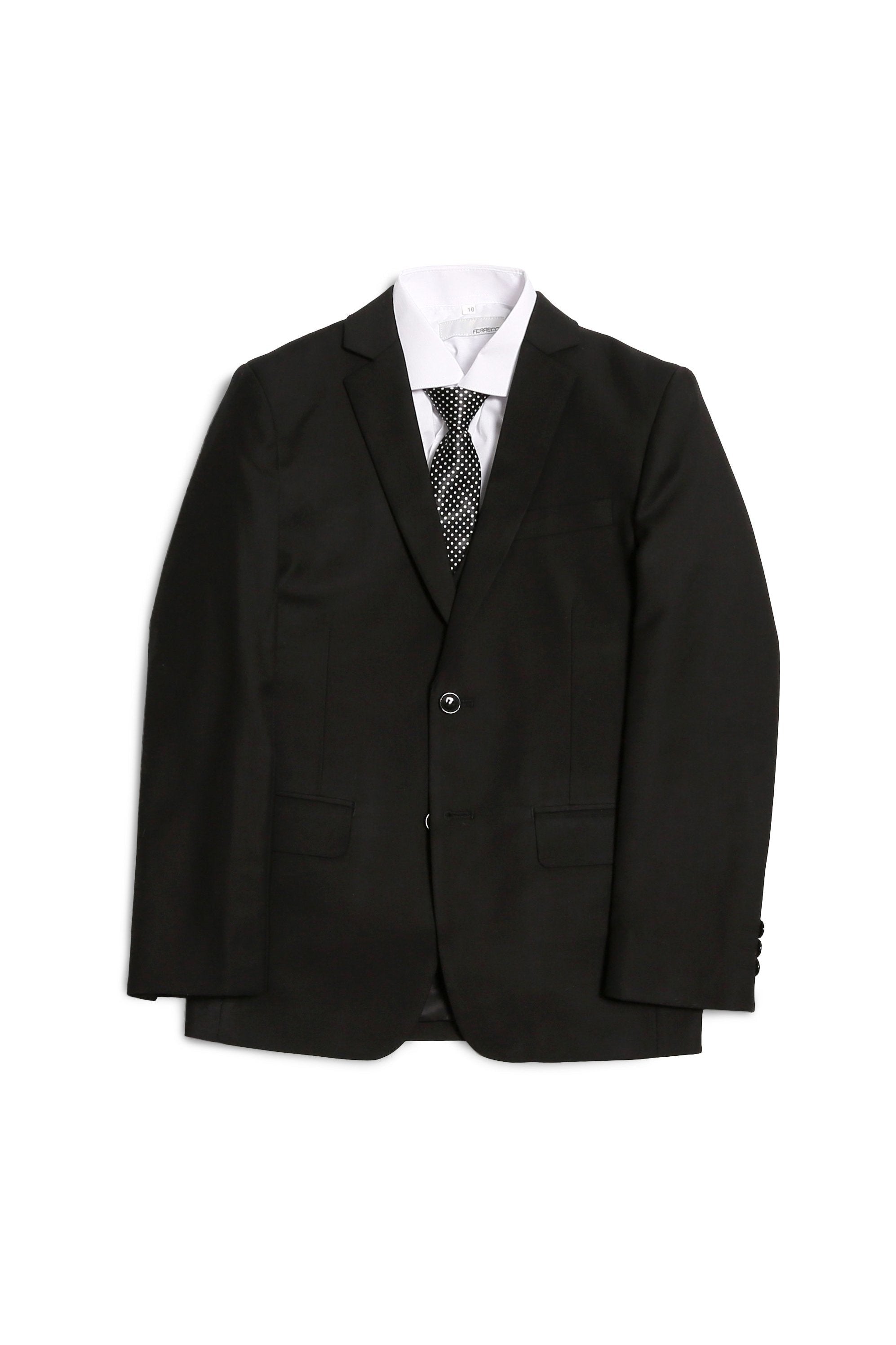 Jax Kids Black Suit 5-Piece Set by Ferrecci