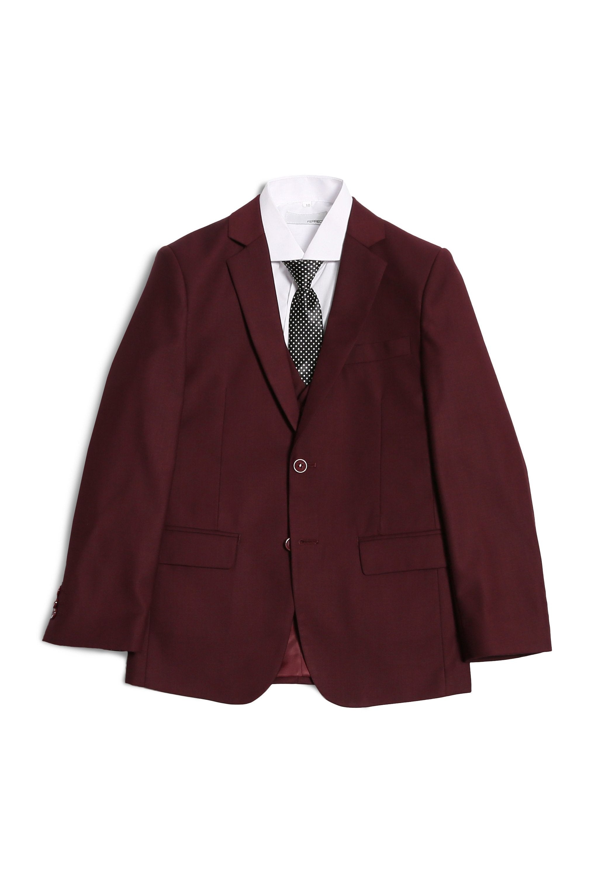 Jax Kids Burgundy Suit 5-Piece Set by Ferrecci