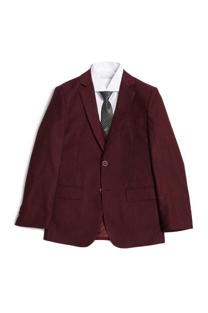 Jax Kids Burgundy Suit 5-Piece Set by Ferrecci