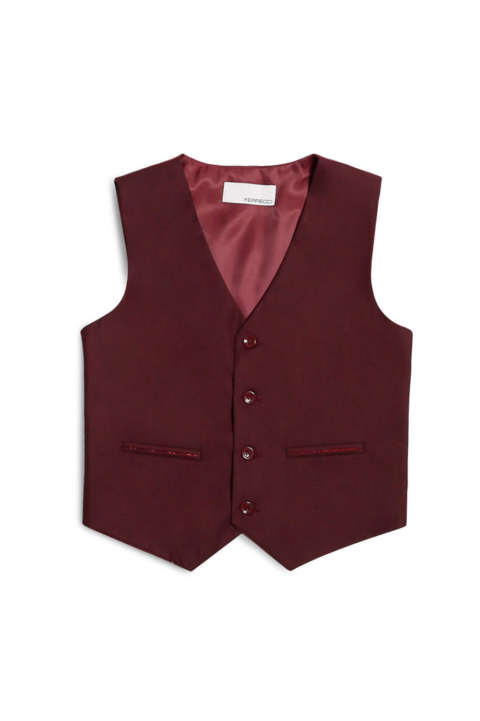 Jax Kids Burgundy Suit 5-Piece Set by Ferrecci