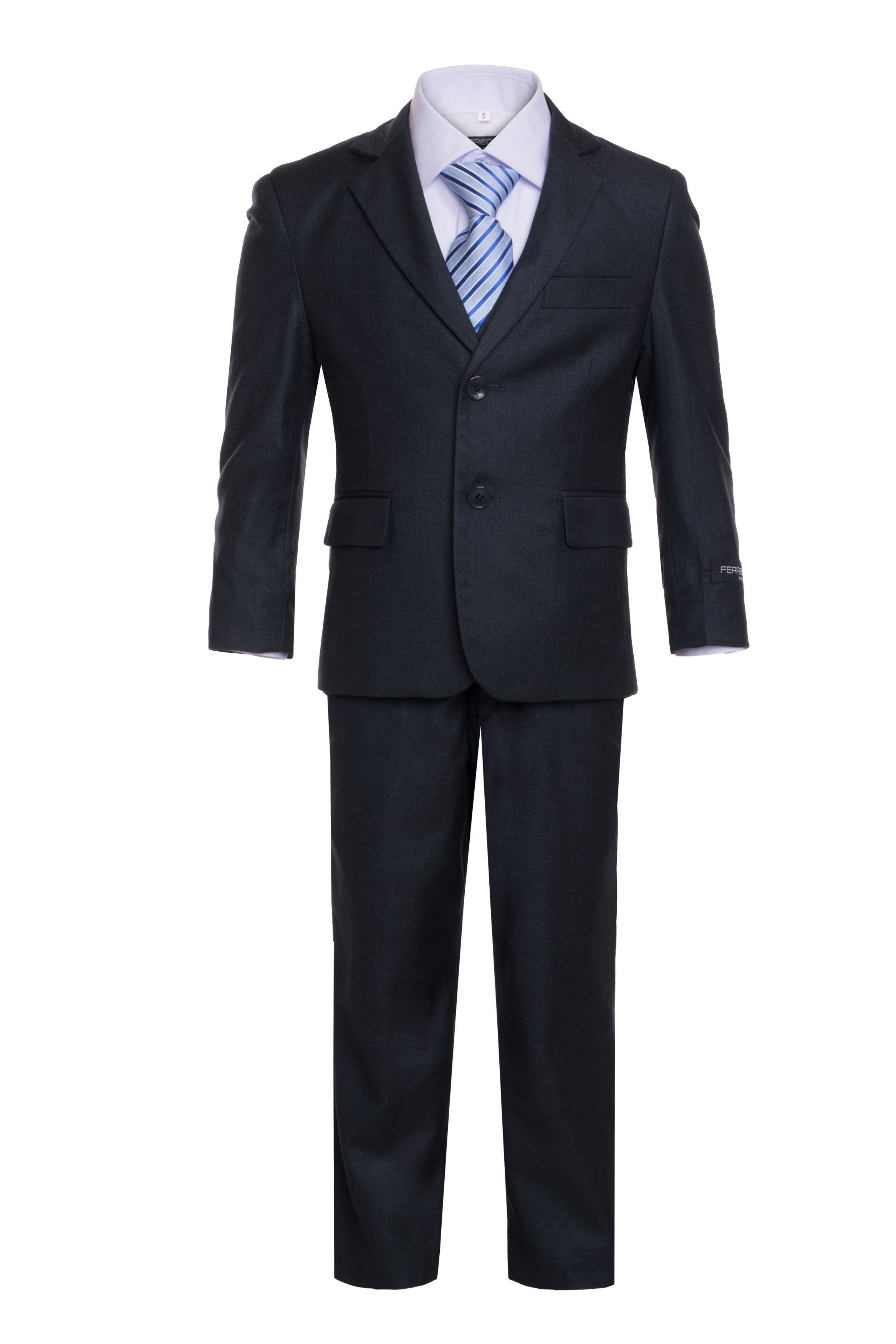Jax Kids Charcoal Suit 5-Piece Set by Ferrecci