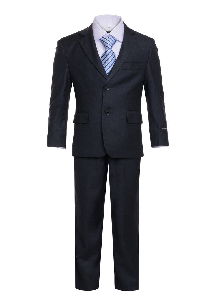 Jax Kids Charcoal Suit 5-Piece Set by Ferrecci