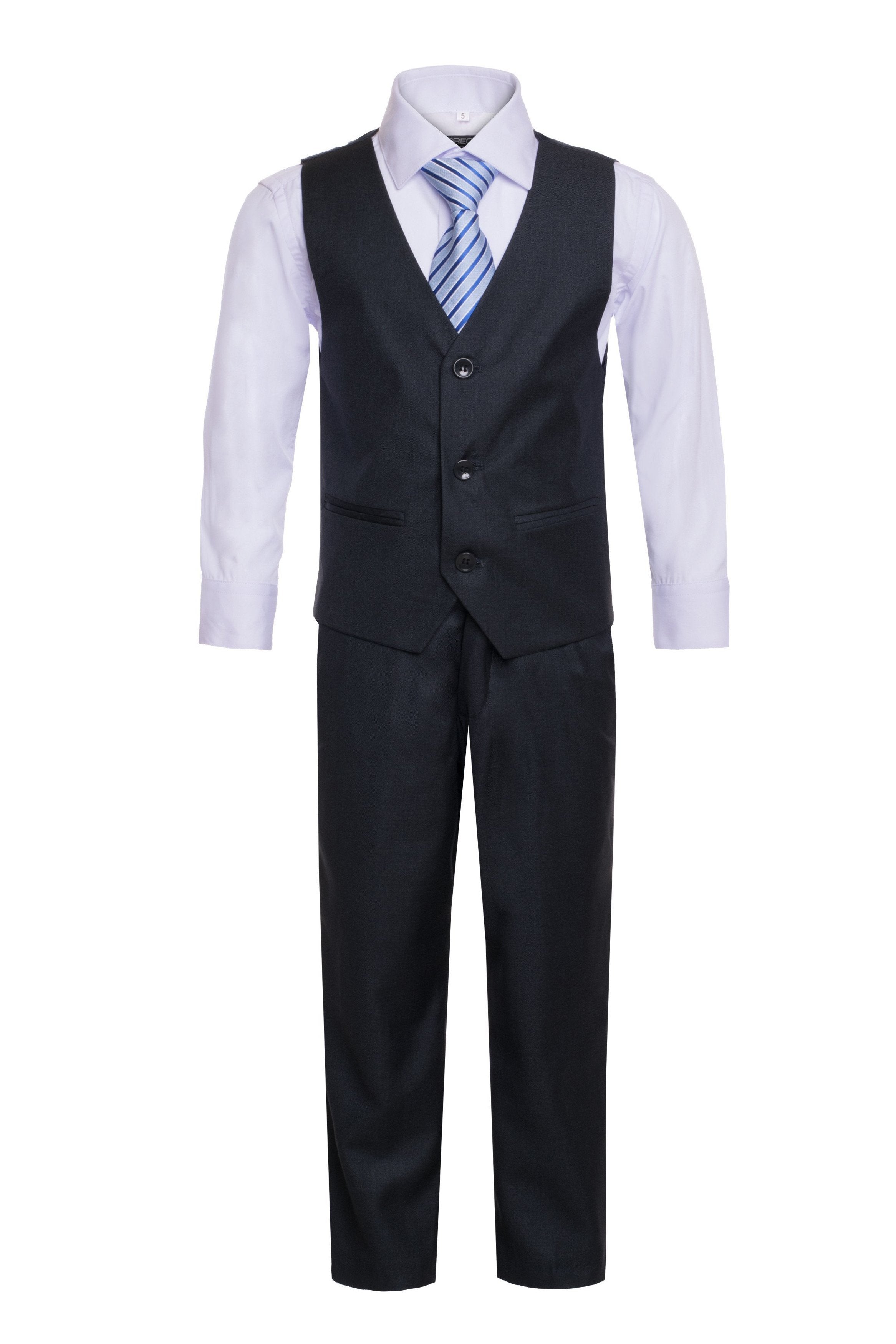 Jax Kids Charcoal Suit 5-Piece Set by Ferrecci
