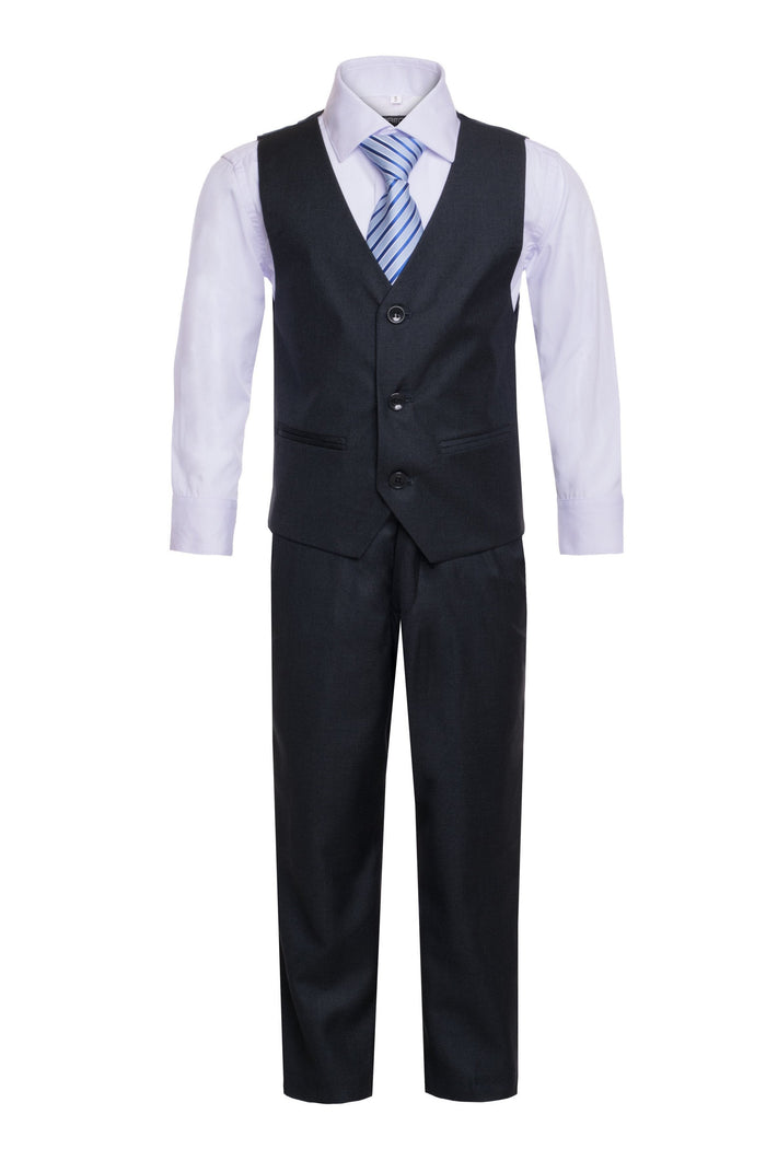Jax Kids Charcoal Suit 5-Piece Set by Ferrecci