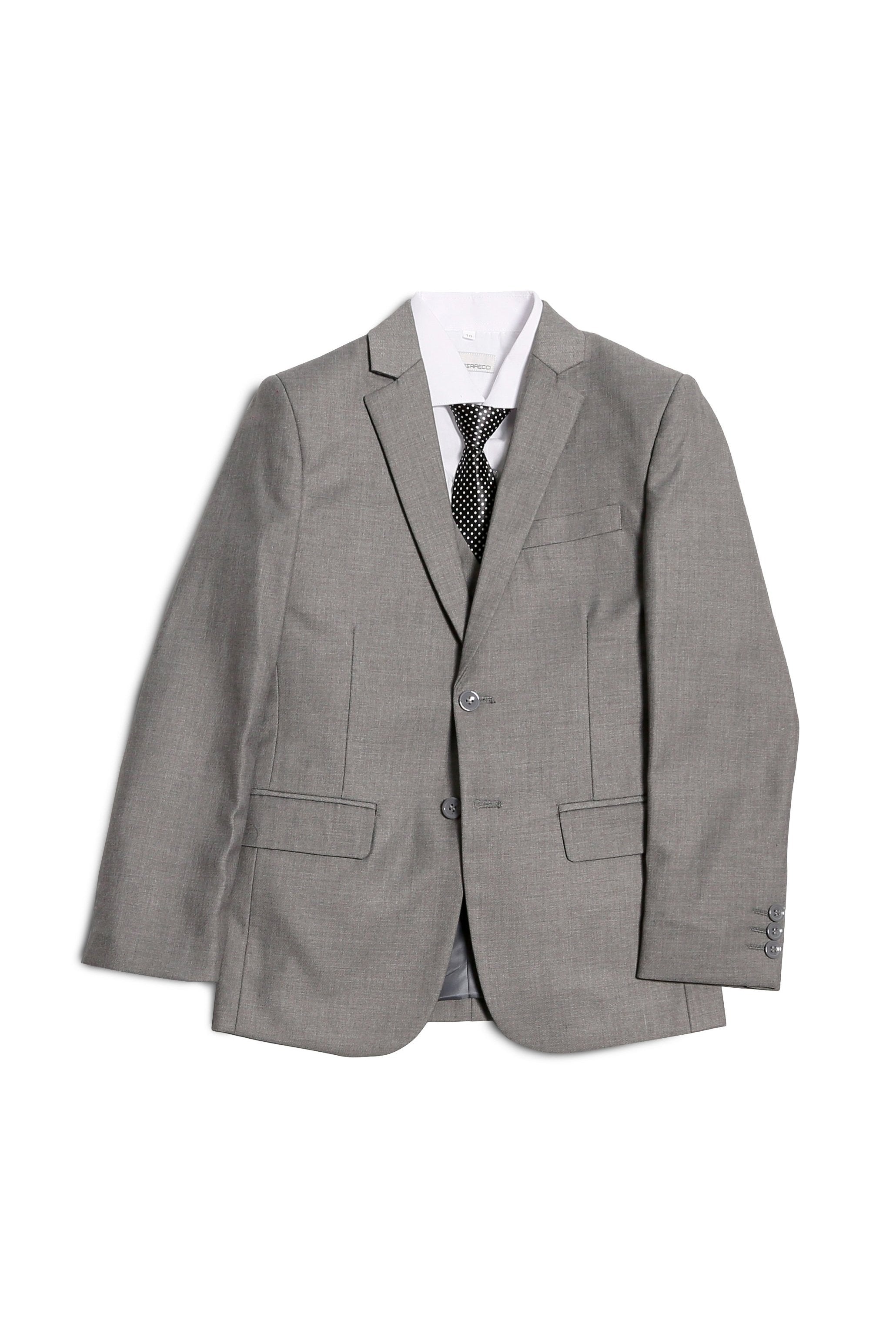 Jax Kids Light Grey Suit 5-Piece Set by Ferrecci