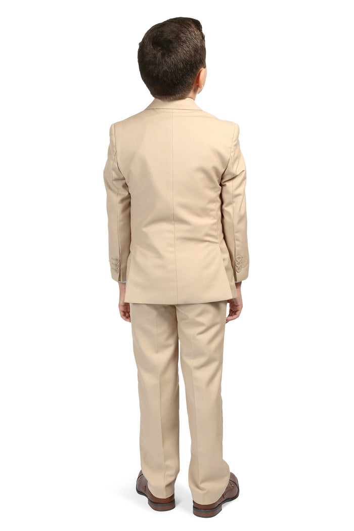 Jax Kids Tan Suit 5-Piece Set by Ferrecci
