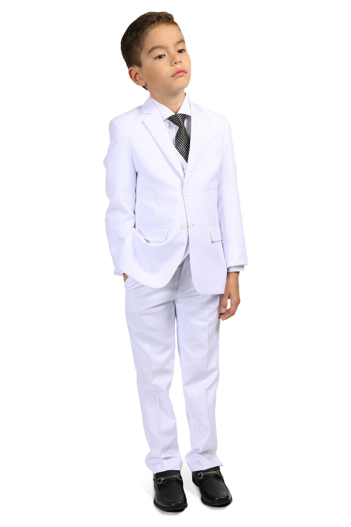 Jax Kids White Suit 5-Piece Set by Ferrecci
