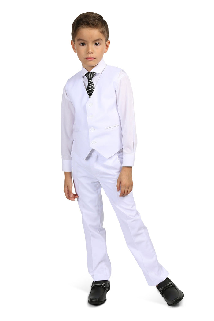 Jax Kids White Suit 5-Piece Set by Ferrecci
